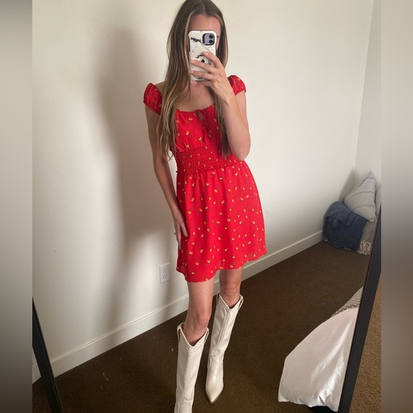 ROW•A Red Floral Dress - Picture 4 of 4
